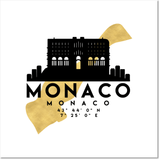 Monaco Monaco Skyline Map Art Posters and Art